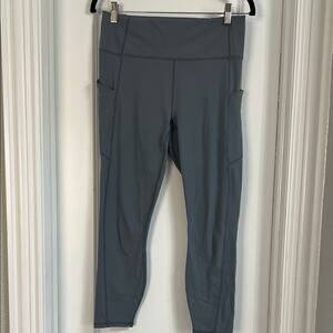 Fabletics Pure Luxe 7/8 Gray High-Waisted Leggings Size Large
